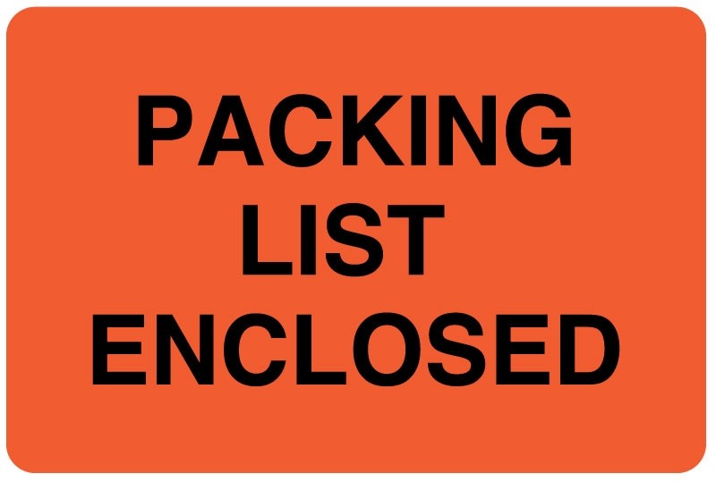 Medical Labels - Shipping Label - PACKING LIST ENCLOSED, 3" x 2"