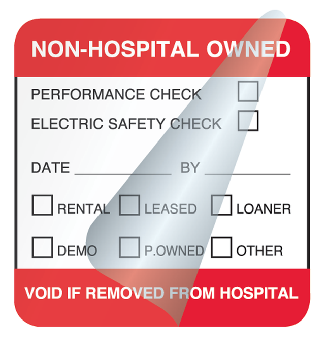 Medical Labels - Equipment Service Label, 1-1/2" x 1-1/2"