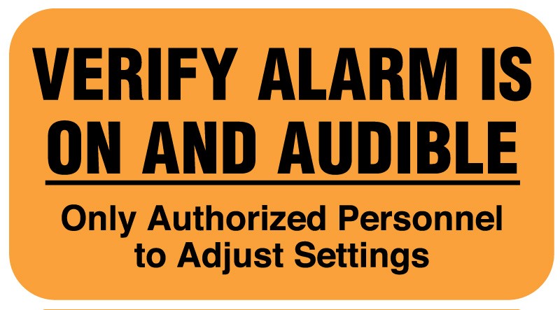 Medical Labels - Alarm Verification, 1-5/8" x 7/8",