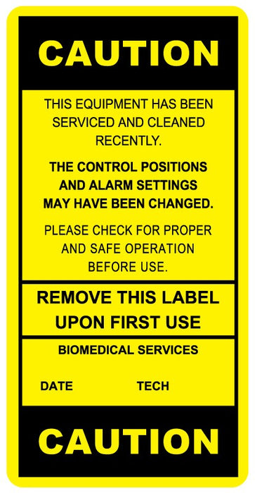 Medical Labels - Alarm Caution, 2" x 4"