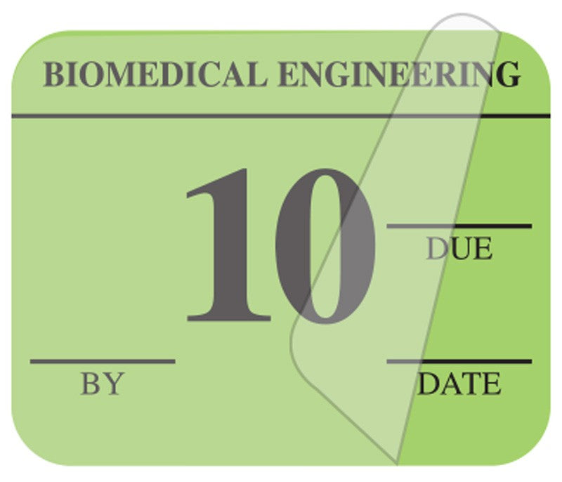 Biomedical Service Label Medical Labels - Biomedical Engineering Inspection Label, 1-1/4