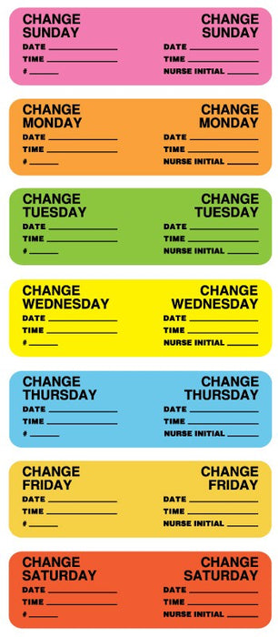 Medical Labels - Change Minder Label Set, 3" x 7/8"