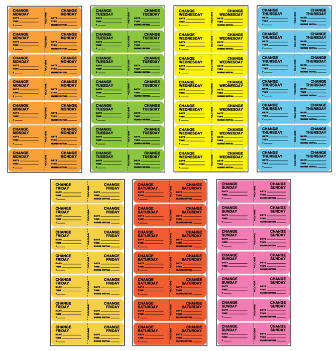 Medical Labels - Sheeted Change Minder Set, 3" x 7/8"