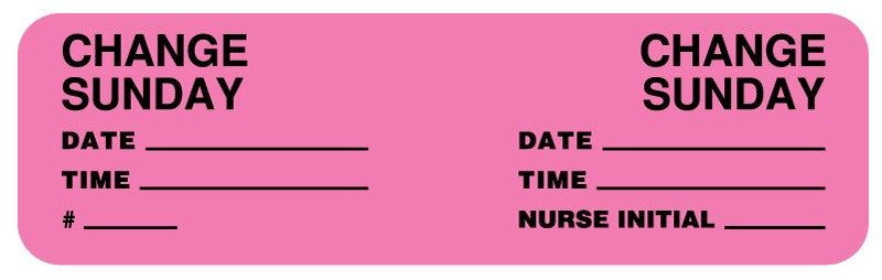 Medical Labels - Change Minder Label, 3" x 7/8"