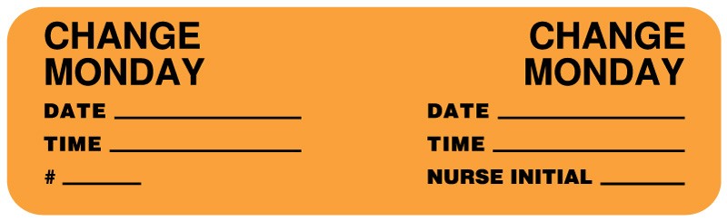 Medical Labels - Change Minder Label, 3" x 7/8"