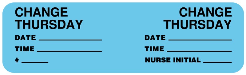Medical Labels - Change Minder Label, 3" x 7/8"
