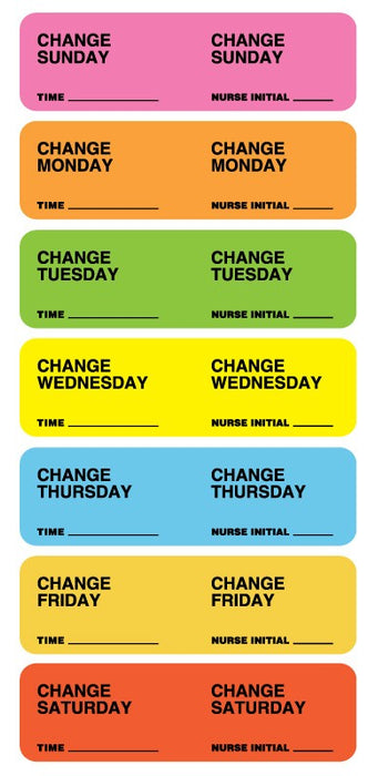 Medical Labels - Change Minder Label Set, 3" x 7/8"