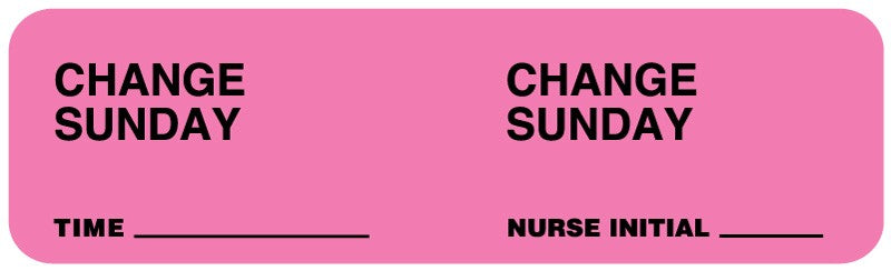 Medical Labels - Change Minder Label, 3" x 7/8"