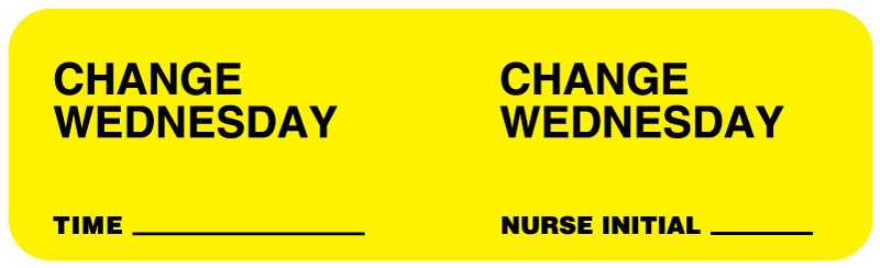 Medical Labels - Change Minder Label, 3" x 7/8"