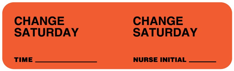 Medical Labels - Change Minder Label, 3" x 7/8"
