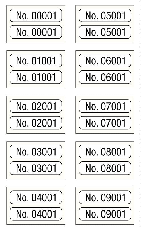 Medical Labels - Consecutive Number Label Set, 1" x 1/4"