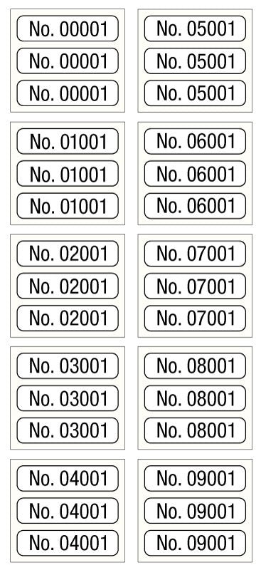 Medical Labels - Consecutive Number Label Set, 1" x 1/4"