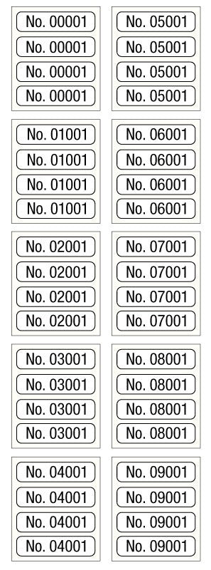 Medical Labels - Consecutive Number Label Set, 1" x 1/4"