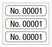Medical Labels - Consecutive Number Label, 1" x 1/4"