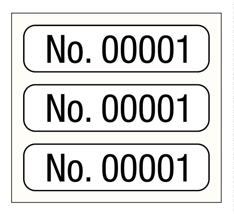 Medical Labels - Consecutive Number Label, 1" x 1/4"