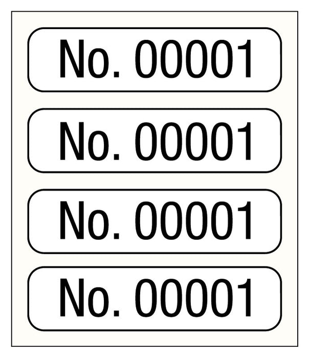 Medical Labels - Consecutive Number Label, 1" x 1/4"