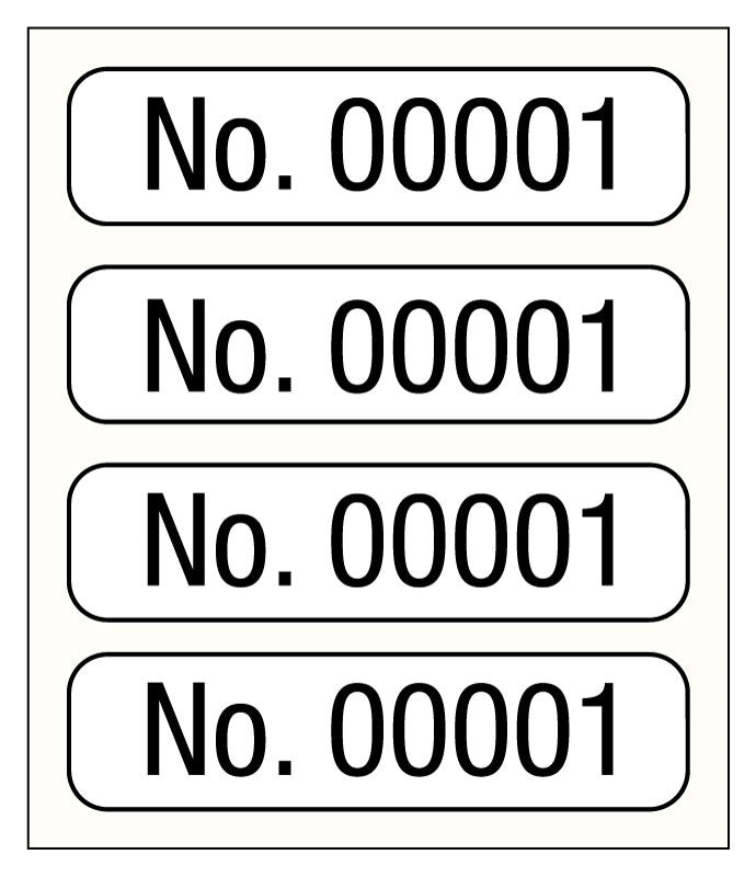 Medical Labels - Consecutive Number Label, 1" x 1/4"
