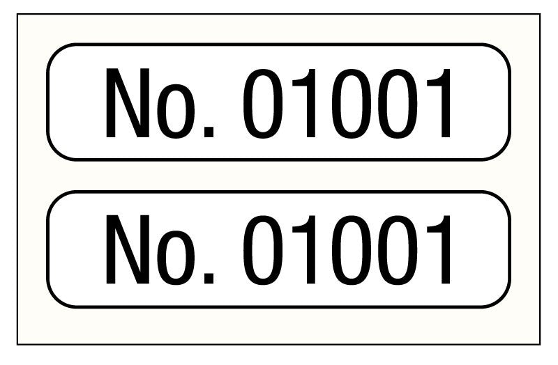Medical Labels - Consecutive Number Label, 1" x 1/4"