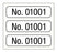 Medical Labels - Consecutive Number Label, 1" x 1/4"