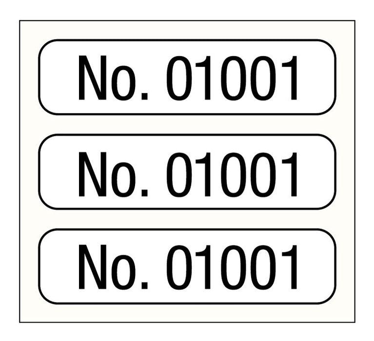 Medical Labels - Consecutive Number Label, 1" x 1/4"