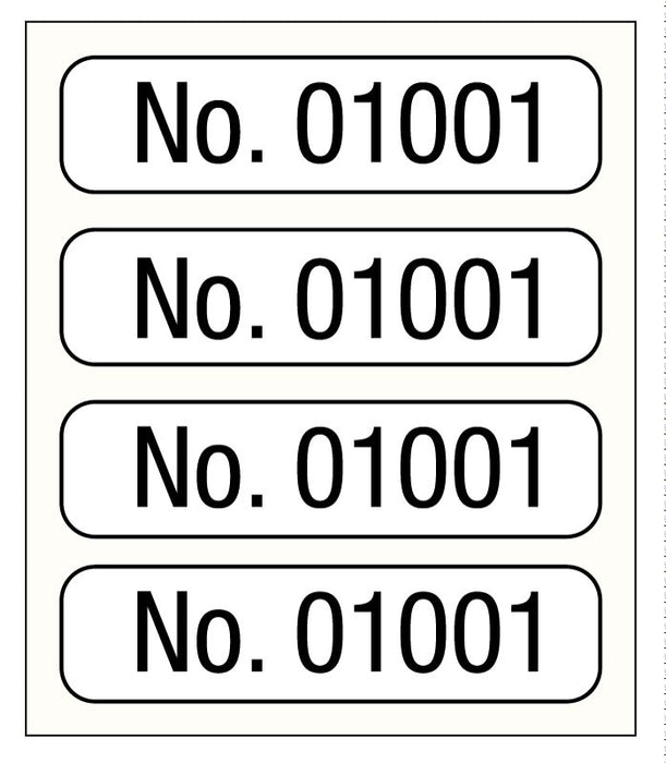 Medical Labels - Consecutive Number Label, 1" x 1/4"
