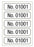 Medical Labels - Consecutive Number Label, 1" x 1/4"