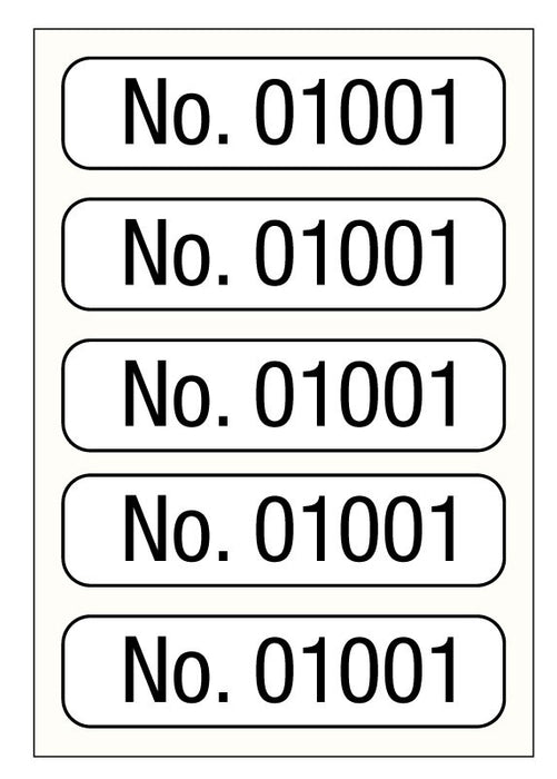 Medical Labels - Consecutive Number Label, 1" x 1/4"