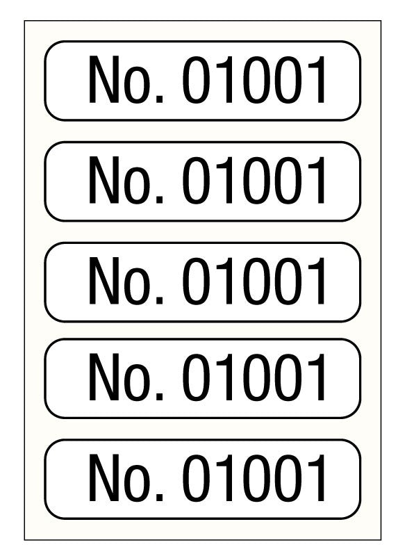 Medical Labels - Consecutive Number Label, 1" x 1/4"