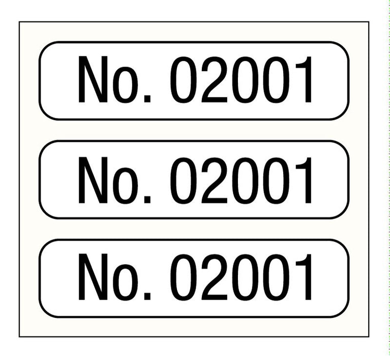 Medical Labels - Consecutive Number Label, 1" x 1/4"