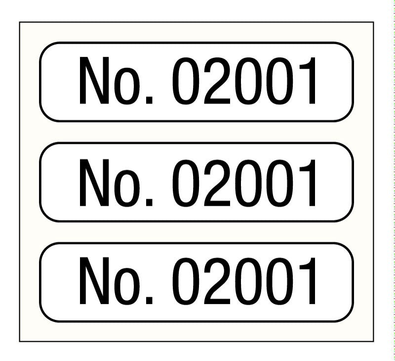 Medical Labels - Consecutive Number Label, 1" x 1/4"