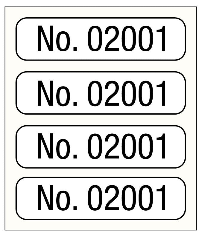 Medical Labels - Consecutive Number Label, 1" x 1/4"
