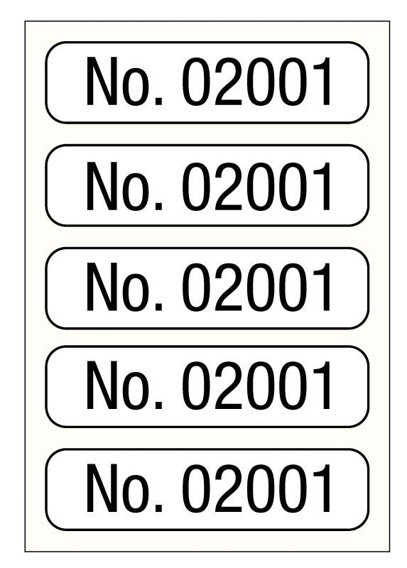 Medical Labels - Consecutive Number Label, 1" x 1/4"