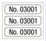 Medical Labels - Consecutive Number Label, 1" x 1/4"