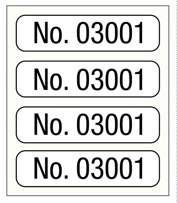 Medical Labels - Consecutive Number Label, 1" x 1/4"