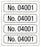 Medical Labels - Consecutive Number Label, 1" x 1/4"