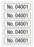 Medical Labels - Consecutive Number Label, 1" x 1/4"