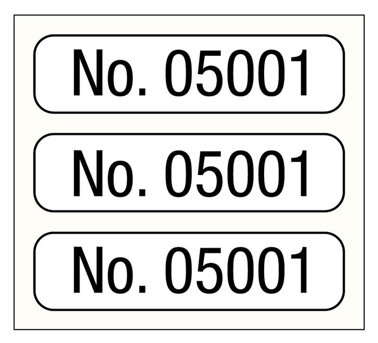 Medical Labels - Consecutive Number Label, 1" x 1/4"