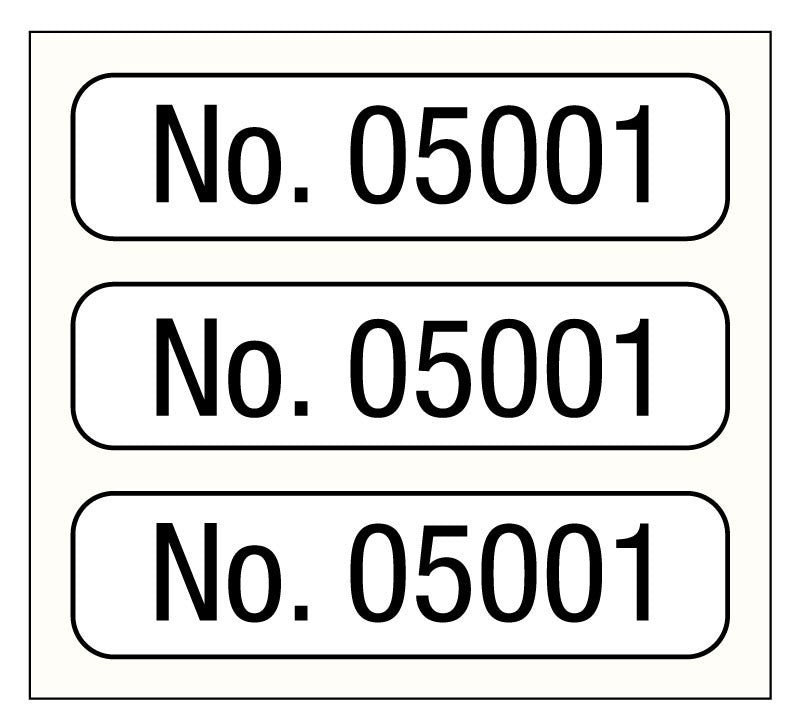 Medical Labels - Consecutive Number Label, 1" x 1/4"