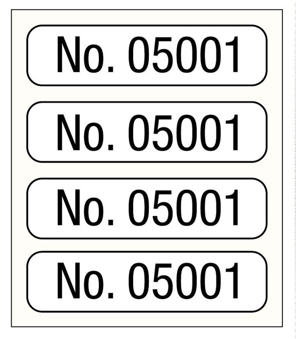 Medical Labels - Consecutive Number Label, 1" x 1/4"