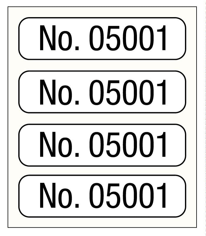 Medical Labels - Consecutive Number Label, 1" x 1/4"