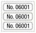 Medical Labels - Consecutive Number Label, 1" x 1/4"