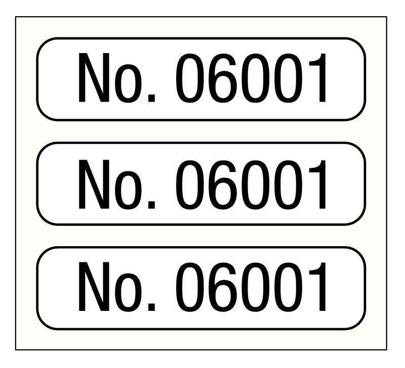 Medical Labels - Consecutive Number Label, 1" x 1/4"