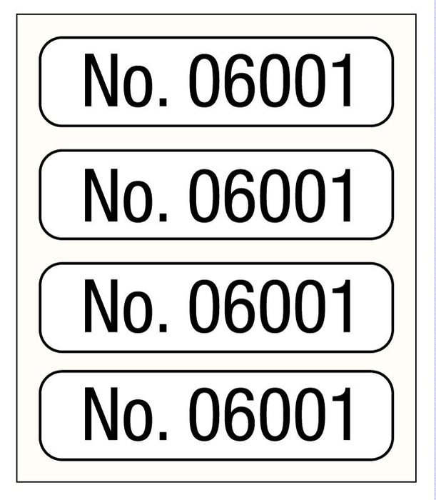 Medical Labels - Consecutive Number Label, 1" x 1/4"