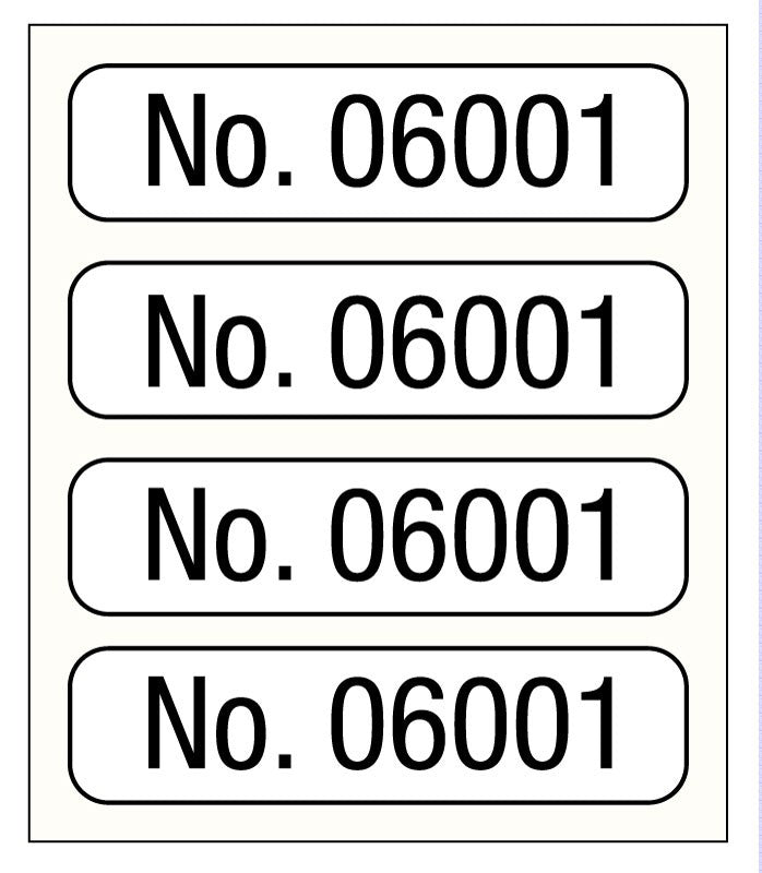 Medical Labels - Consecutive Number Label, 1" x 1/4"
