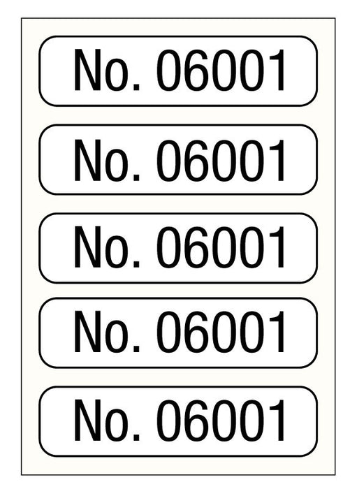 Medical Labels - Consecutive Number Label, 1" x 1/4"