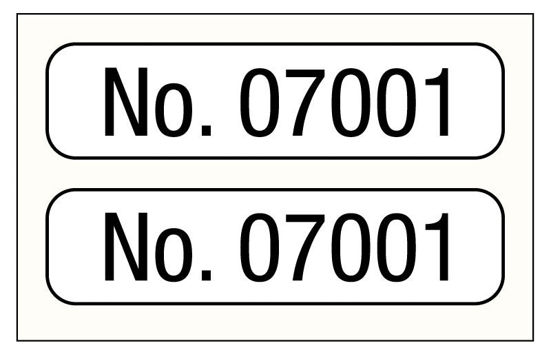 Medical Labels - Consecutive Number Label, 1" x 1/4"
