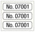 Medical Labels - Consecutive Number Label, 1" x 1/4"