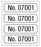 Medical Labels - Consecutive Number Label, 1" x 1/4"