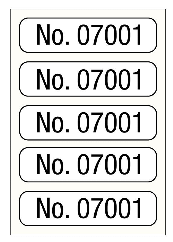 Medical Labels - Consecutive Number Label, 1" x 1/4"