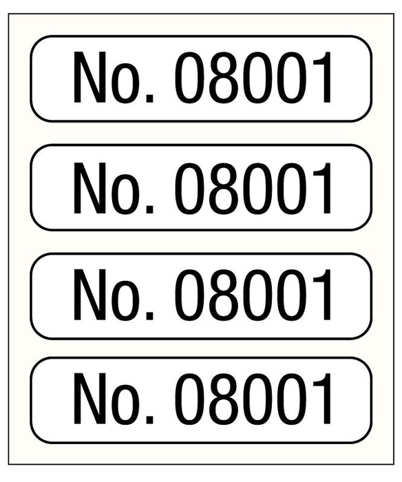 Medical Labels - Consecutive Number Label, 1" x 1/4"